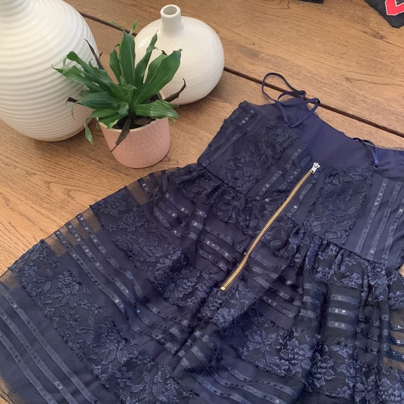 Navy Girls Dress - Picture 2 of 2